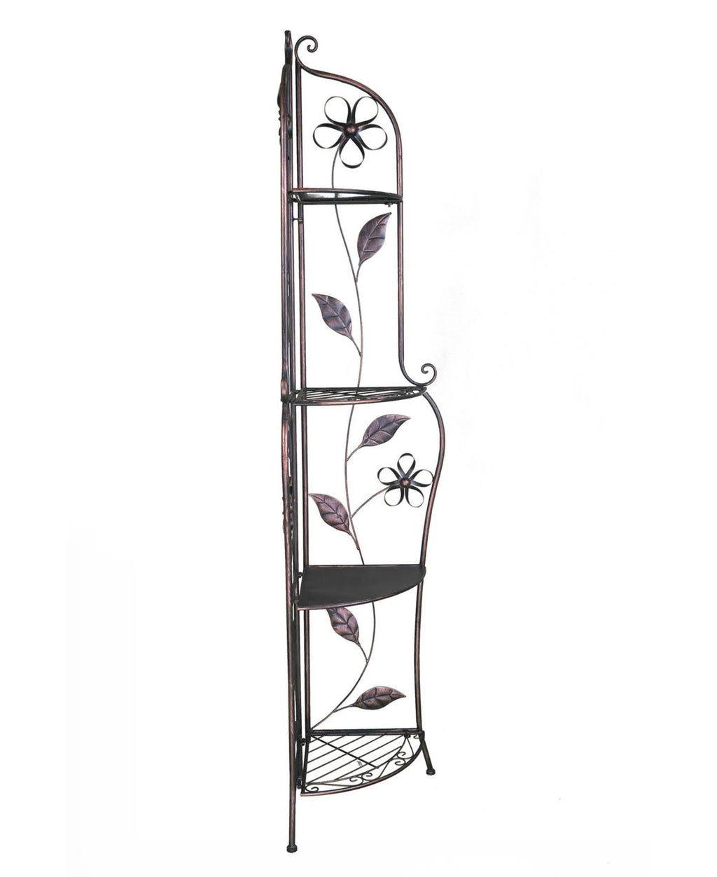 Copper 4 Shelf Corner Bakers Rack Y4406