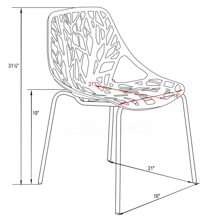Blue Dining Chair with Chromed Legs Q41476