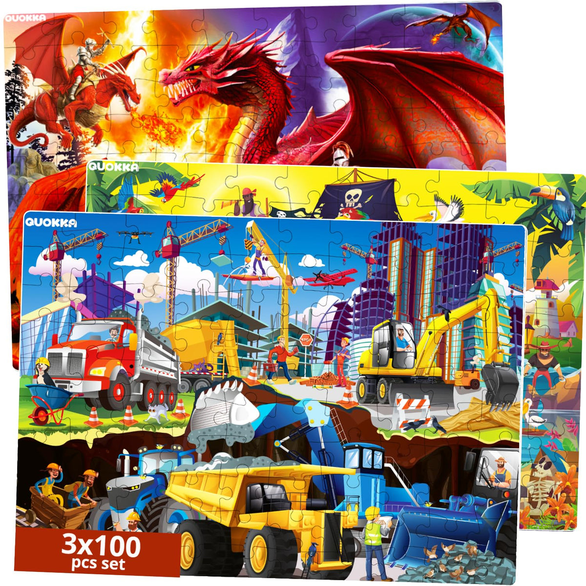 100 Piece Floor Puzzles for Kids Ages 4-6 I76230