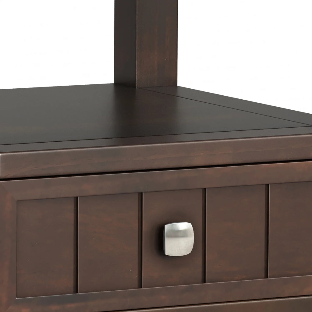 Solid Wood 19 inch Square End Table with Drawer E8920