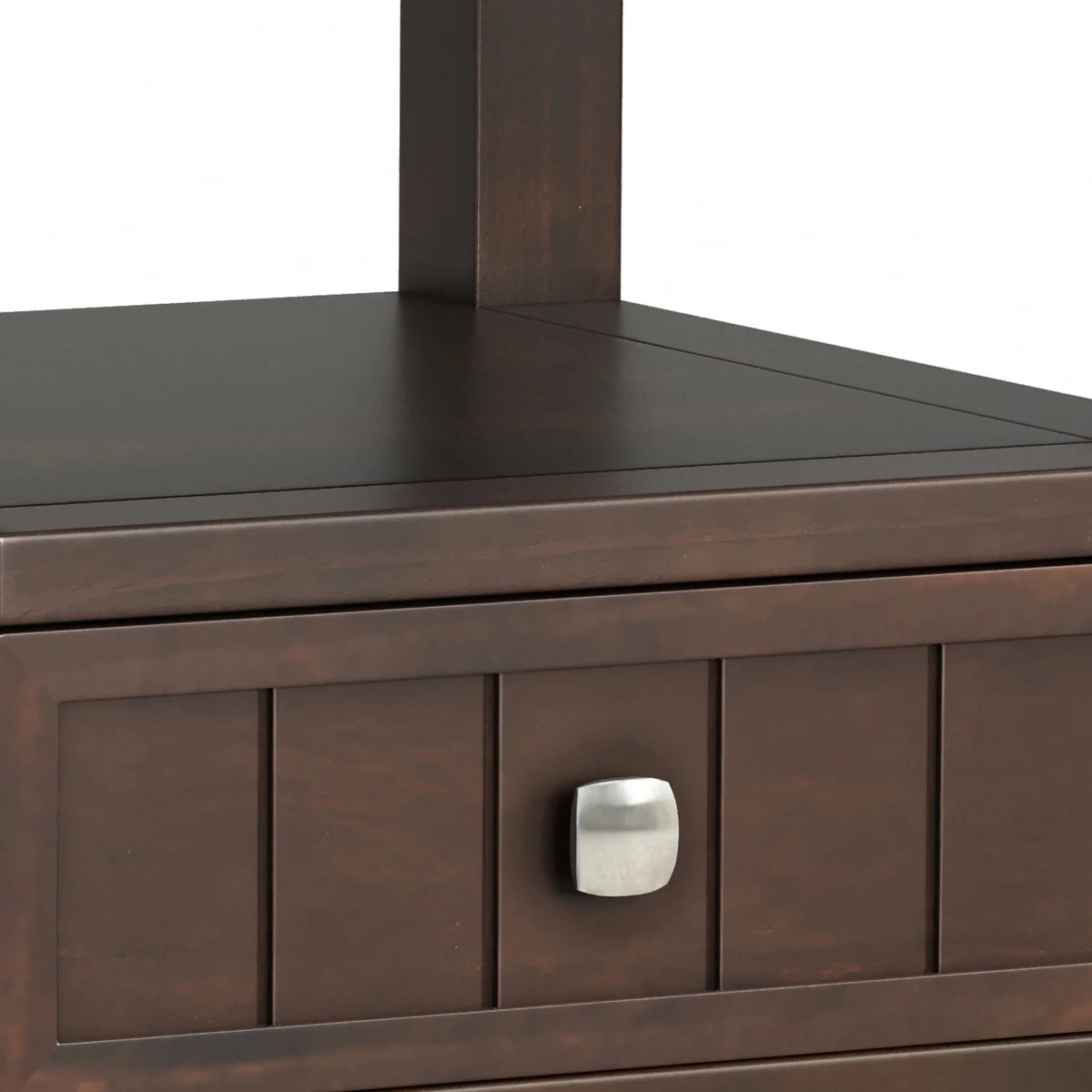 Solid Wood 19 inch Square End Table with Drawer E8920