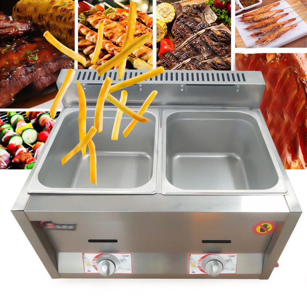 12L Propane Gas Food Warmer Deep Steam Table Y47984