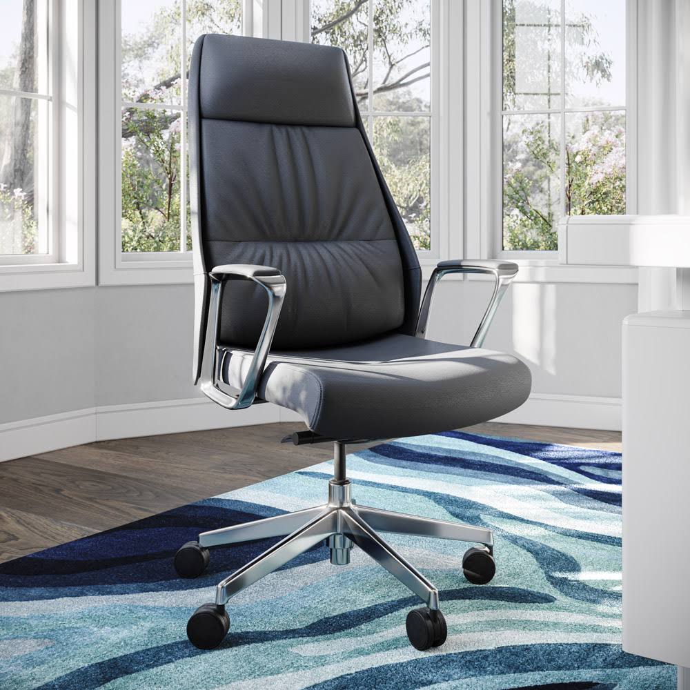 Dark Grey Leather Executive Chair D341545