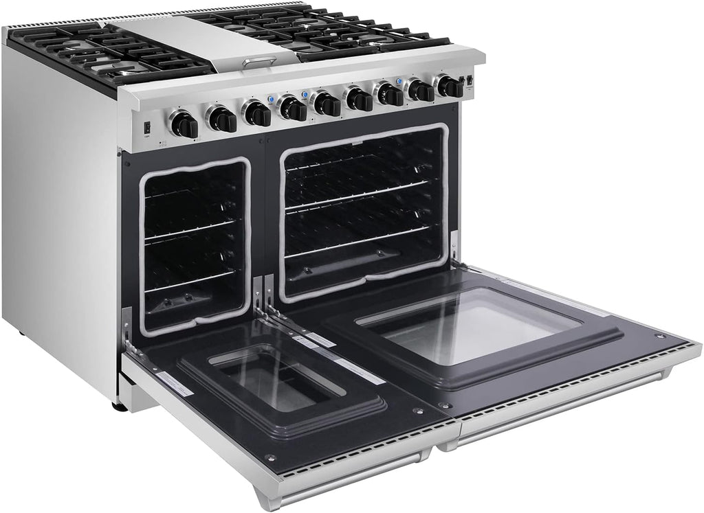 30 Inch Stainless Steel Gas Range with 5 Sealed Burners, 4.5 cu. ft. Oven, Storage Drawer, Cast Iron Grate X50193