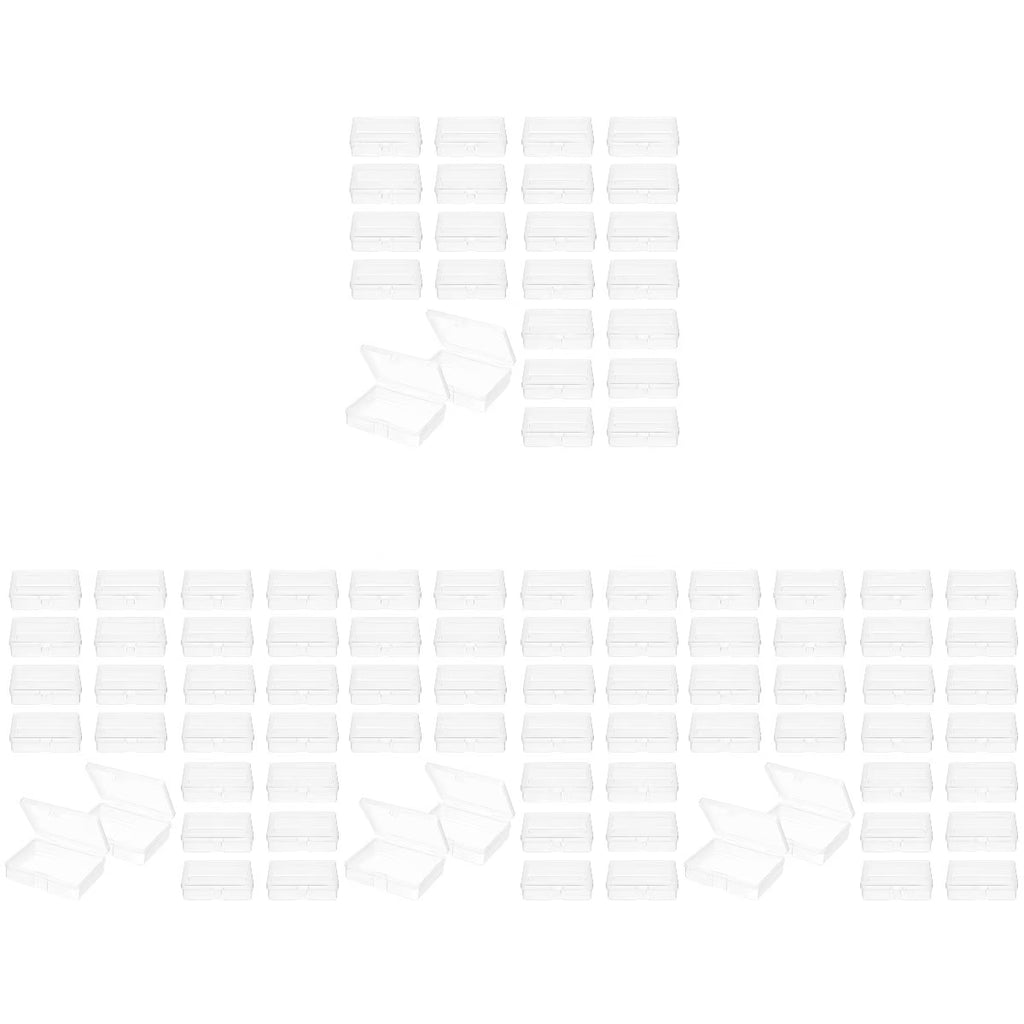 96 Pcs Mini Clear Plastic Boxes L598883