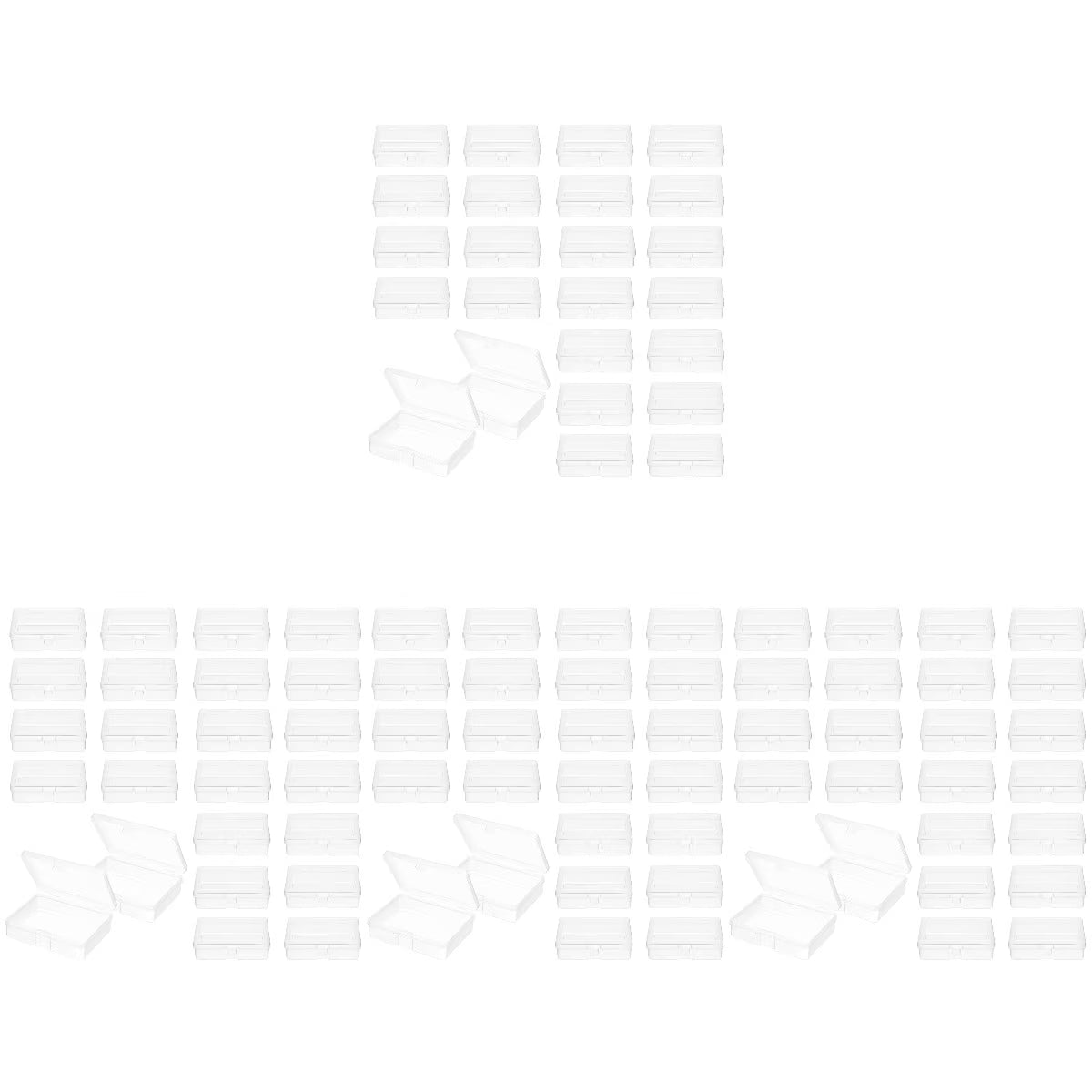 96 Pcs Mini Clear Plastic Boxes L598883